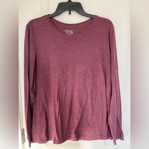 Time and Tru Burgundy Long Sleeved T-Shirt XL
